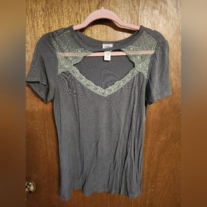 Lace cutout tshirt